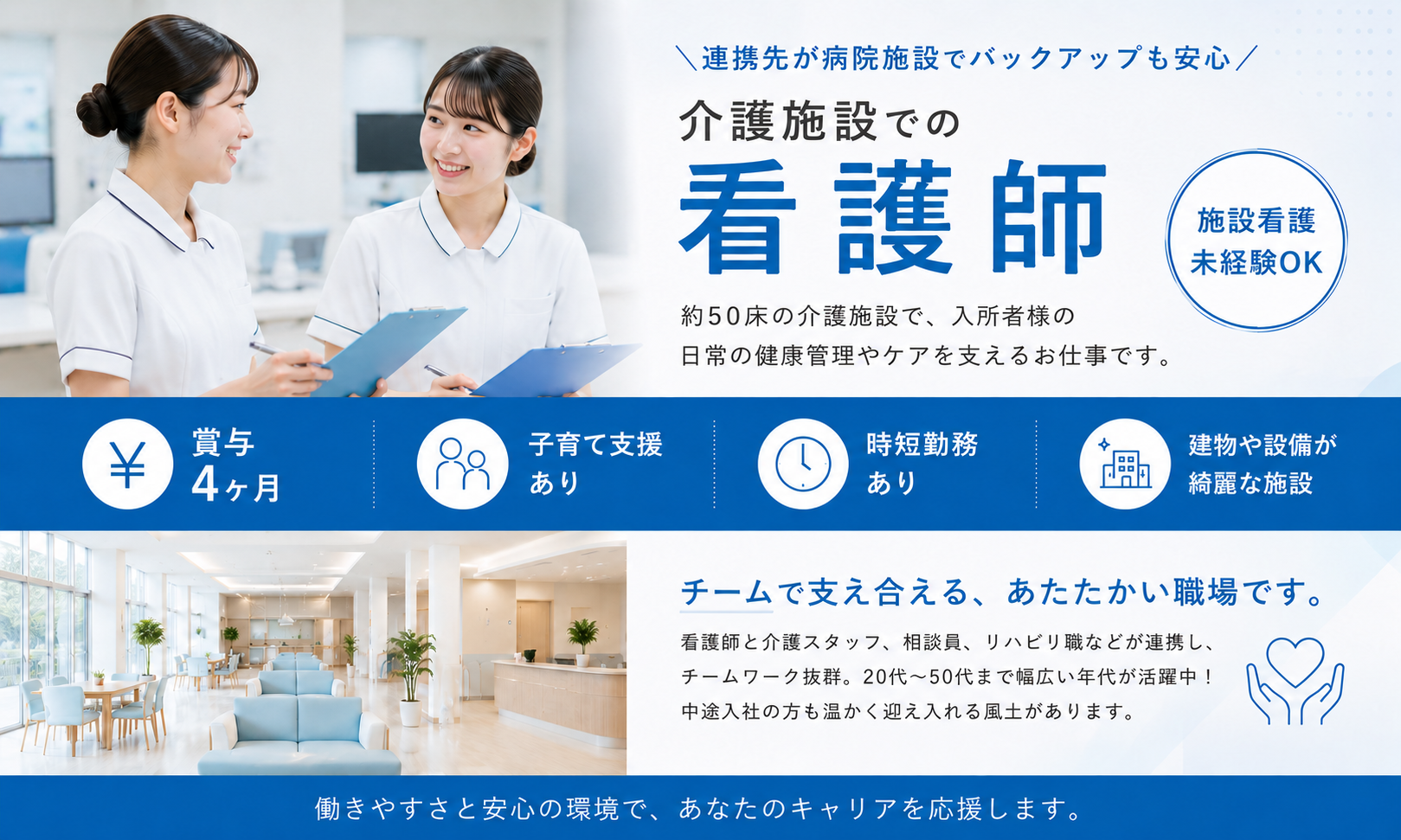 正社員 看護師・准看護師 介護施設の求人情報イメージ1